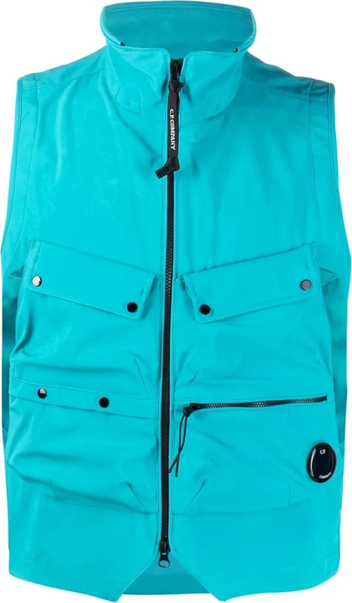 Lens-detail multi-pocket vest
