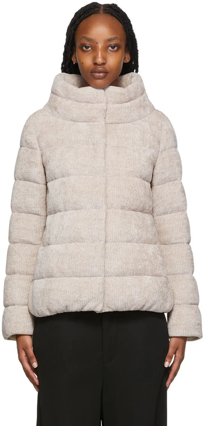 Herno Beige Polyester Down Jacket
