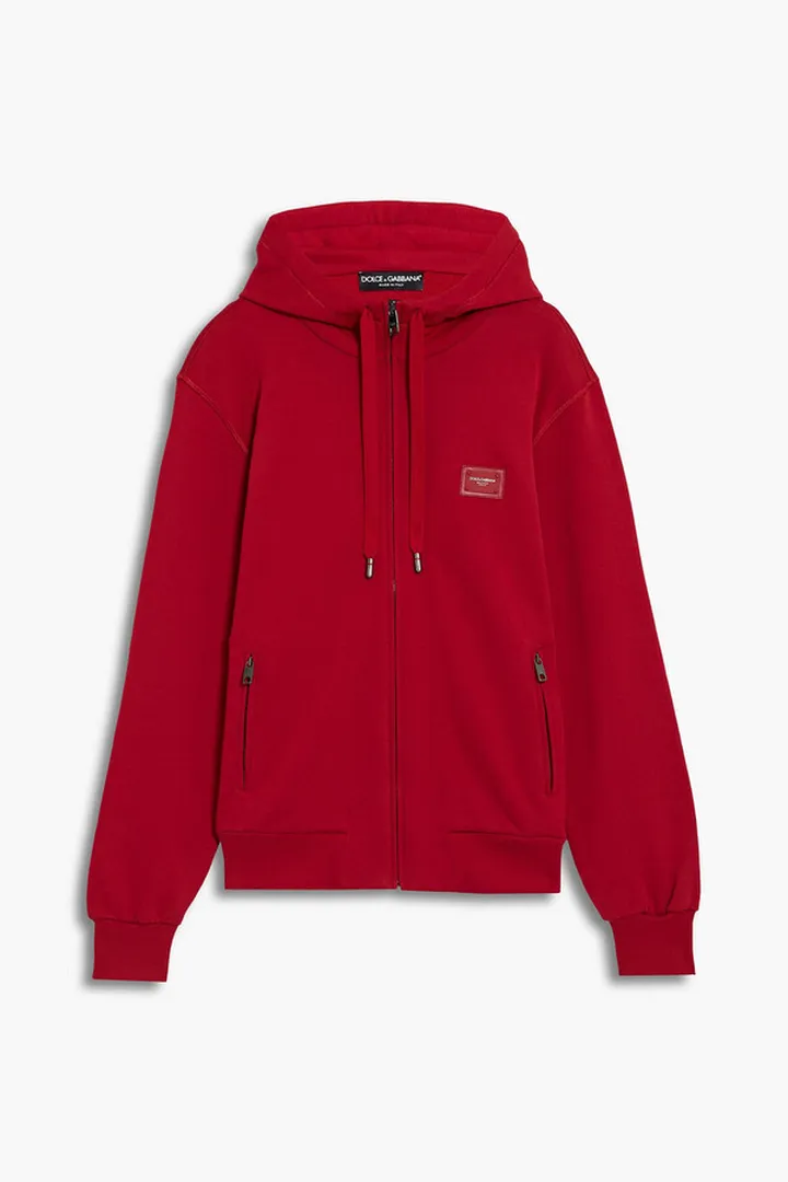 French cotton-terry hoodie