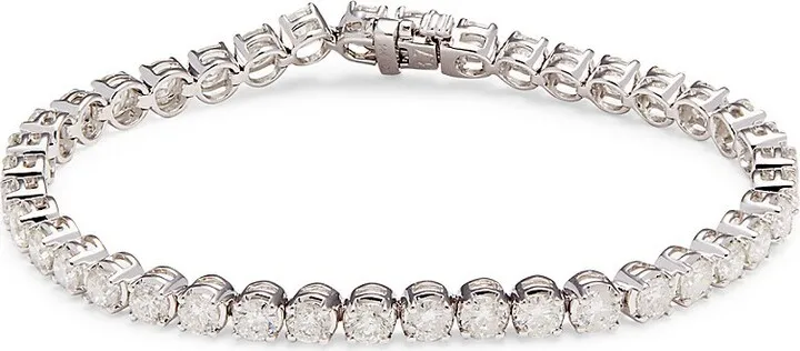 14K White Gold & 8.00 TCW Diamond Tennis Bracelet