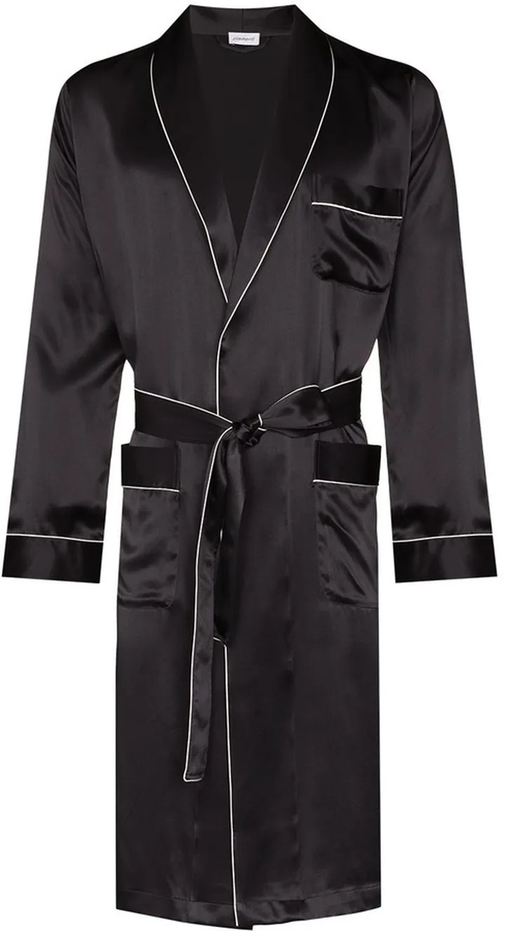 Tied Waist Silk Robe