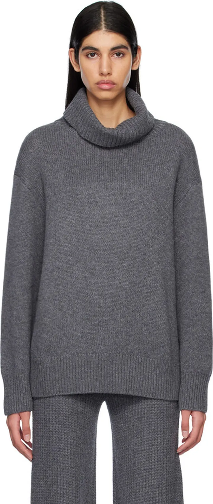 LISA YANG Gray 'The Holly' Turtleneck