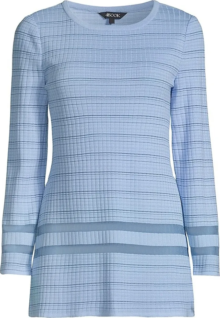 Mesh Stripe Knit Tunic
