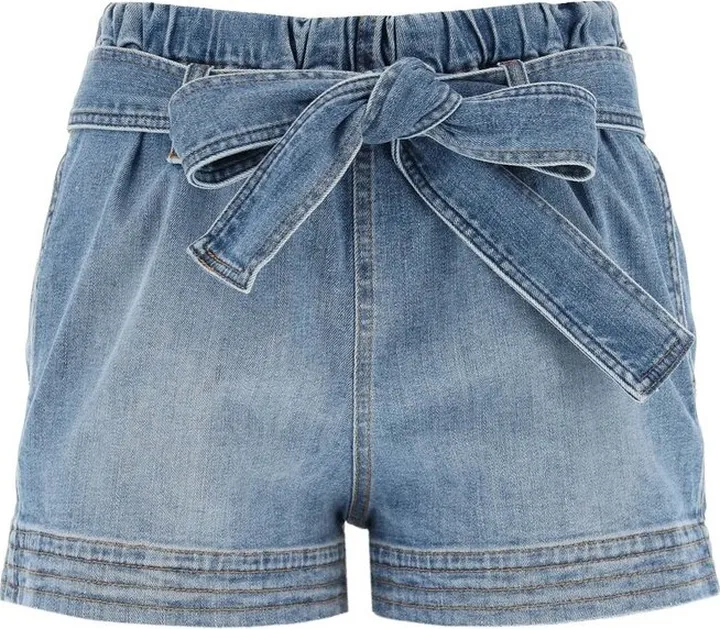 Stella McCartney Belted Denim Shorts