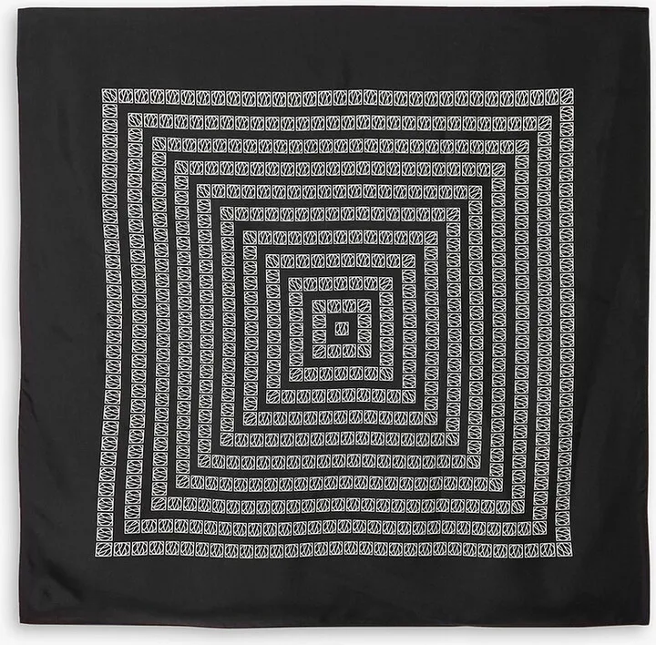 Printed silk-twill scarf
