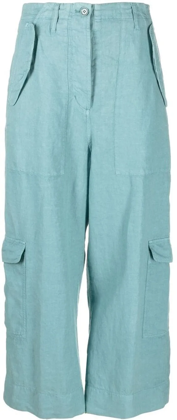 Cropped Straight-Leg Trousers