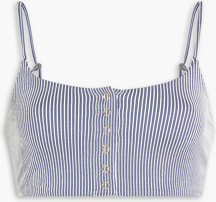 Veronica striped bikini top