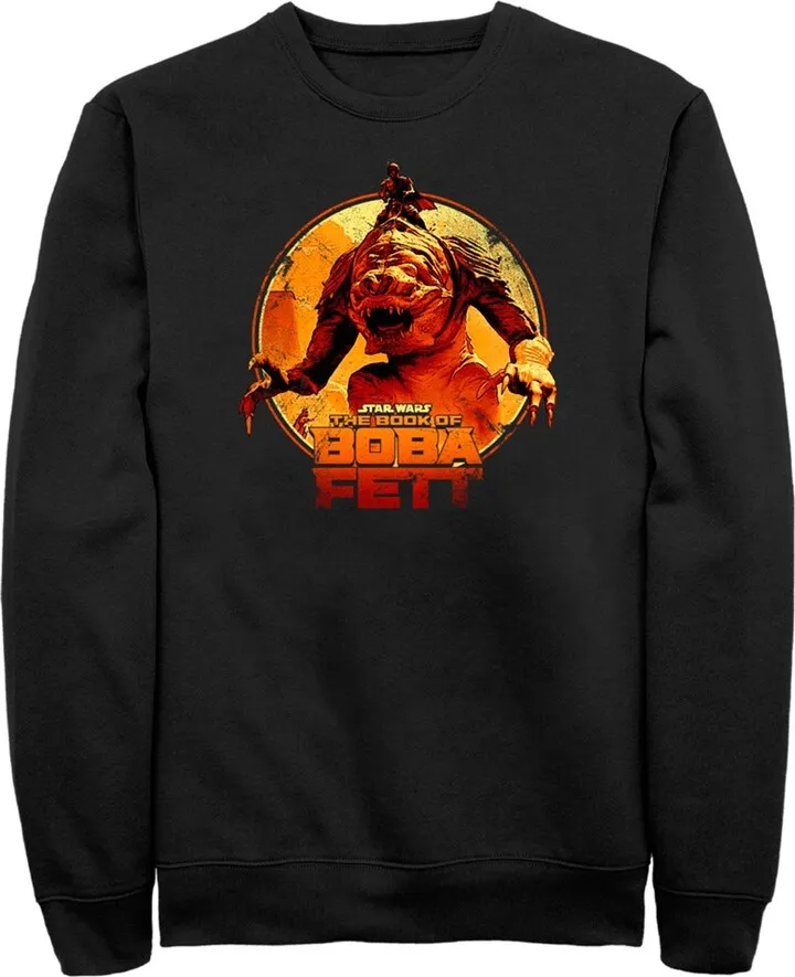 Men's Star Wars: The Book of Boba Fett Riding the Rancor Sweatshirt - Black - 3X Large