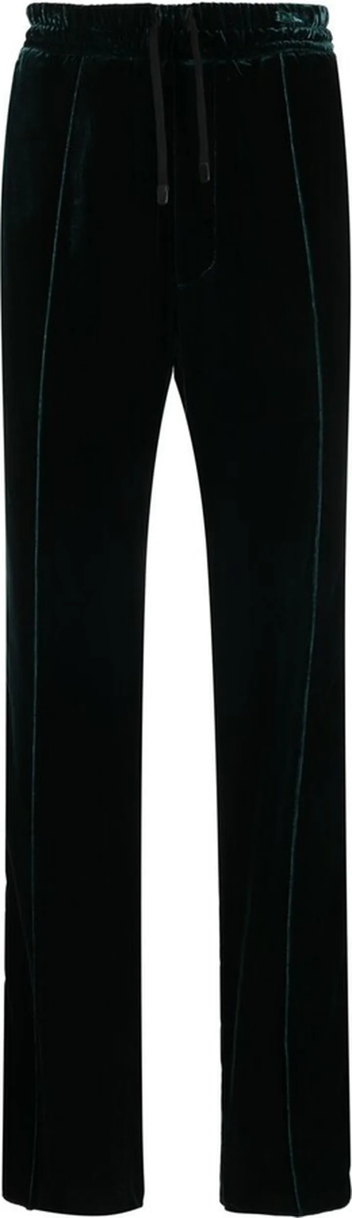 Velvet Straight-Leg Trousers