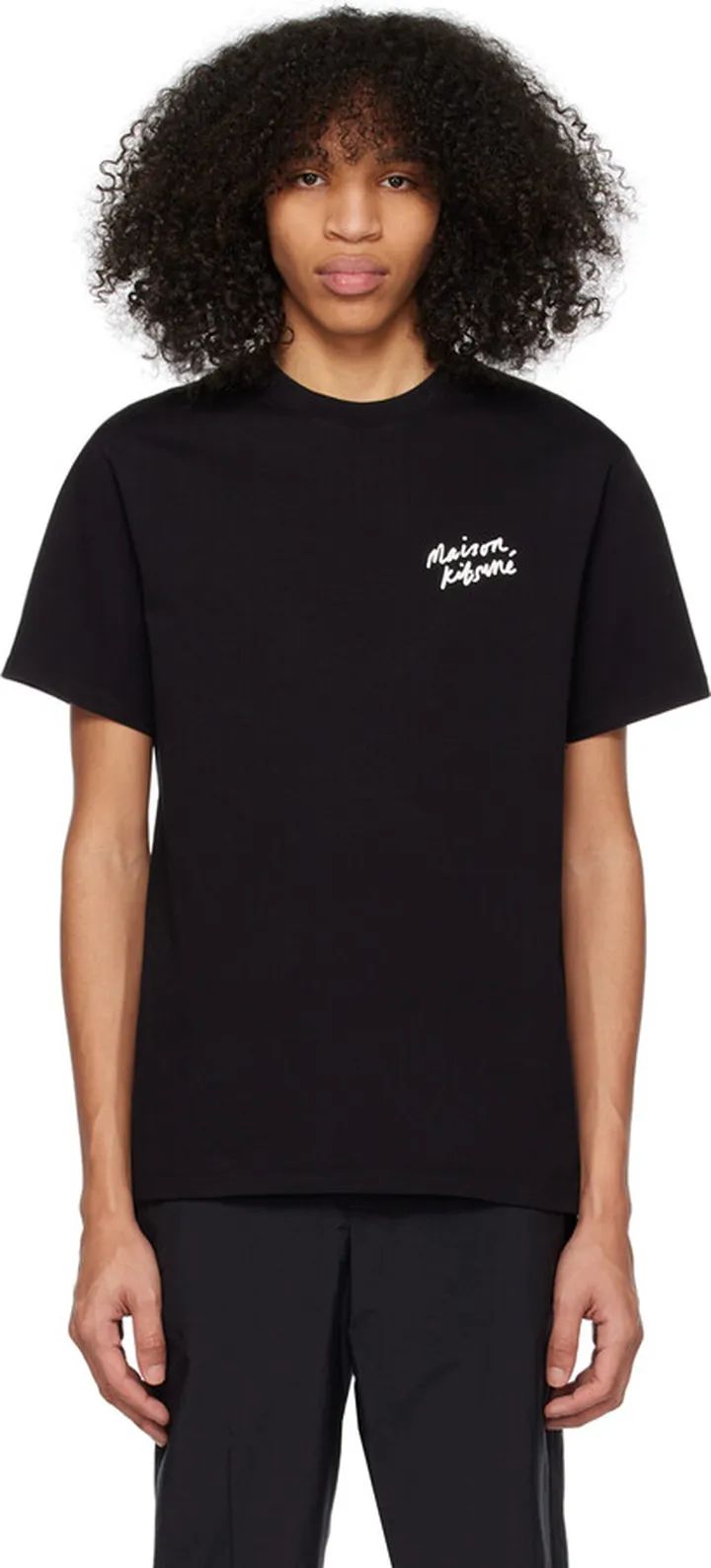 Maison Kitsuné Black Mini Handwriting T-Shirt