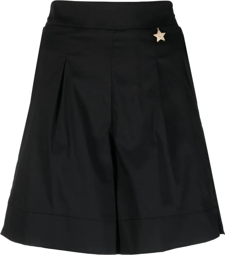 High-Waisted Pleated Shorts