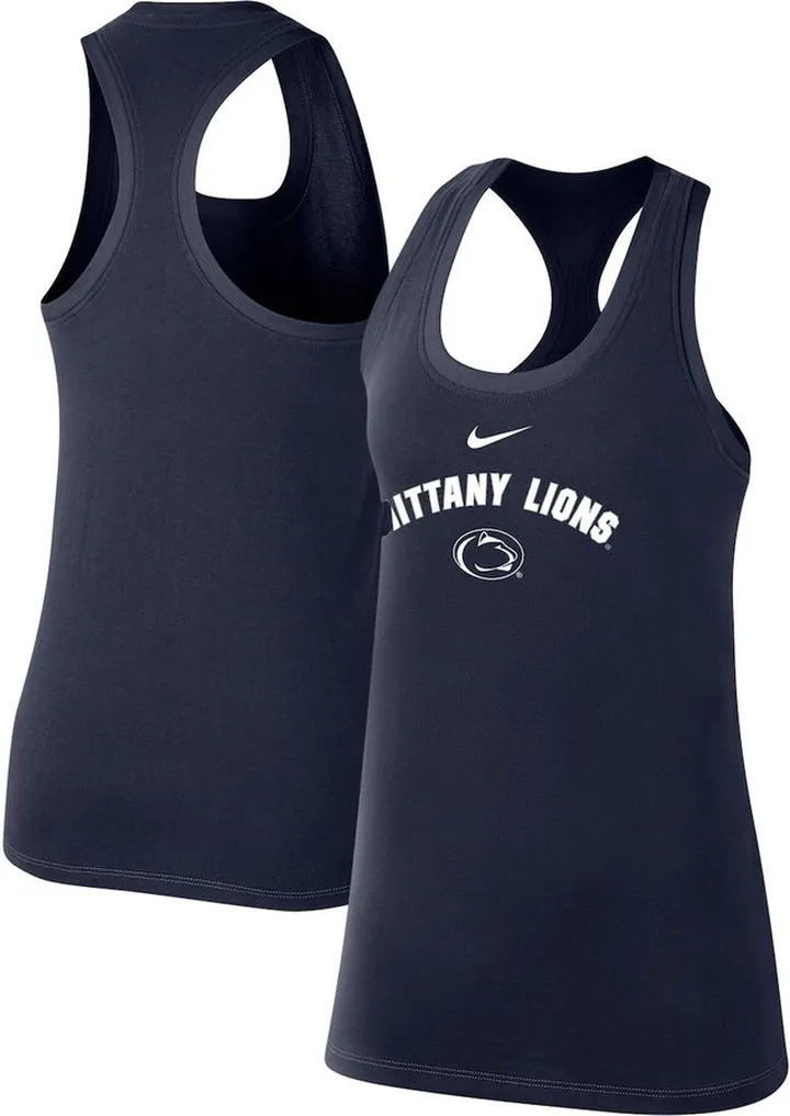 Women's Navy Penn State Nittany Lions Arch and Logo Classic Performance Tank Top