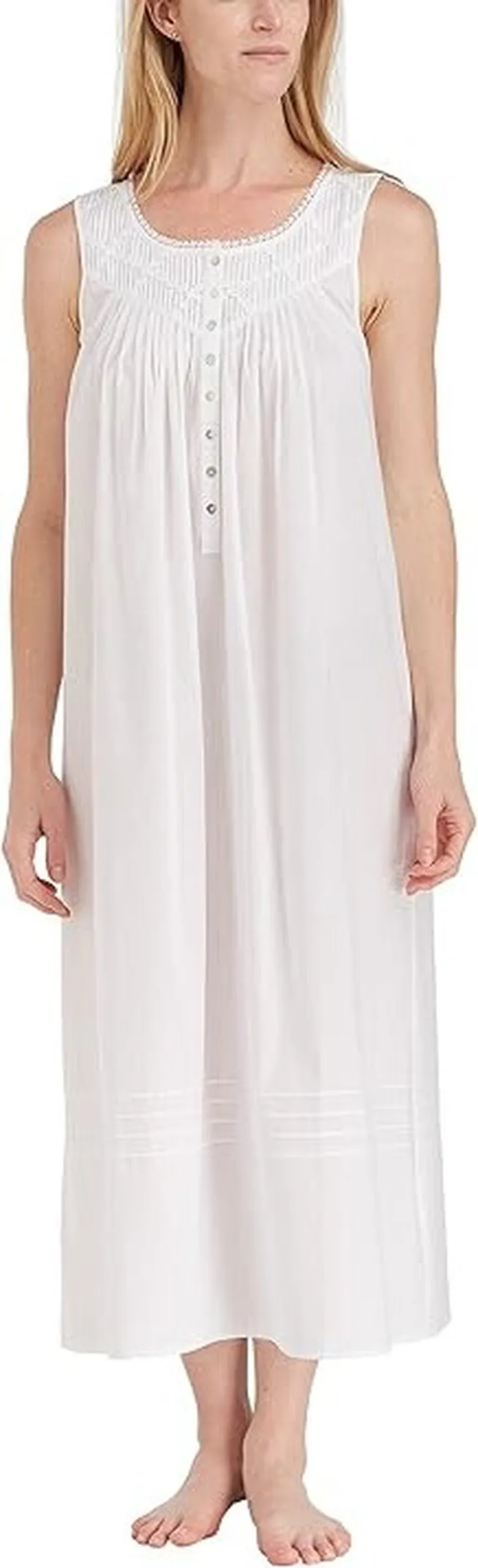 Eileen West Ballet Nightgown Sleeveless (White) Women's Pajama