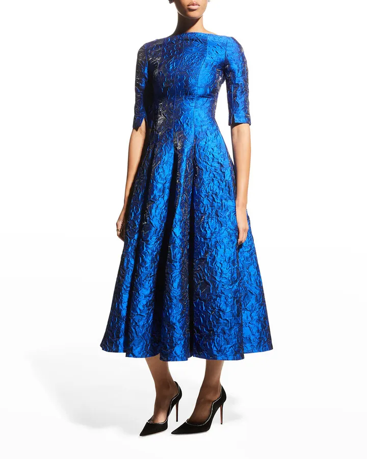 Bogna Boat-Neck Midi Dress