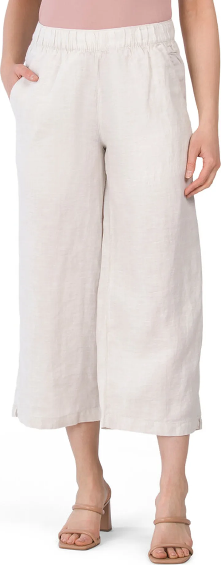 Linen Cropped Pants