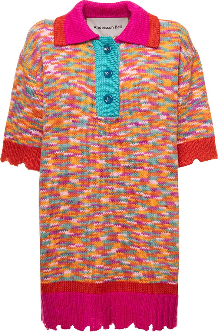 Portela Space Dyed Oversize Collar Knit Polo