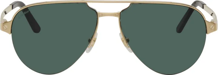 Cartier Green 'Santos de Cartier' Sunglasses