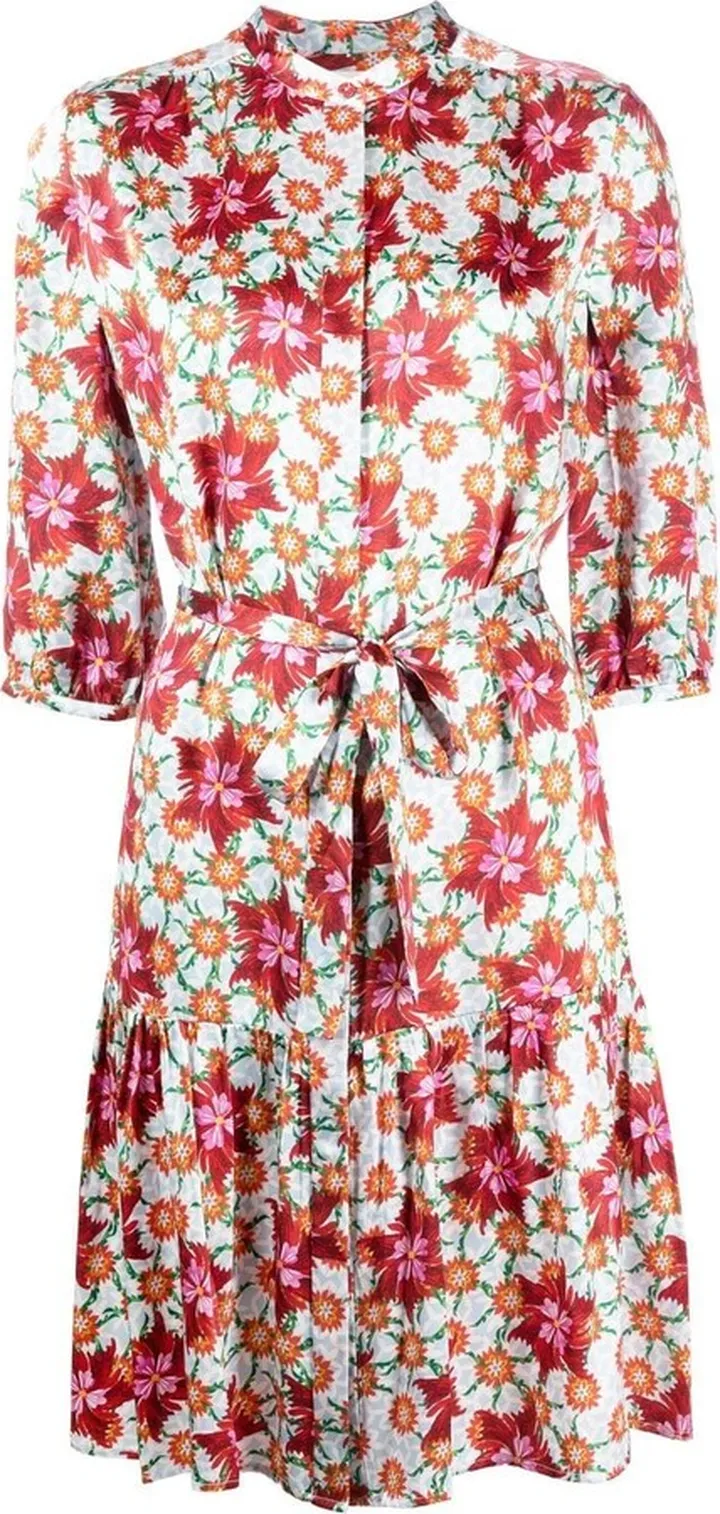 Tyra silk shirt dress