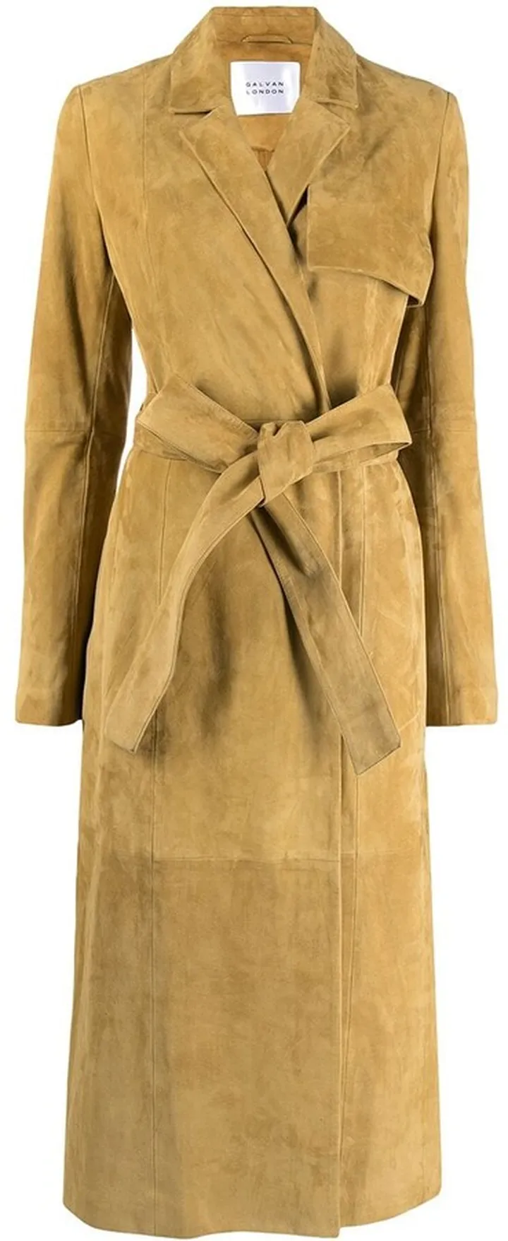 Belted Suede Trench Coat