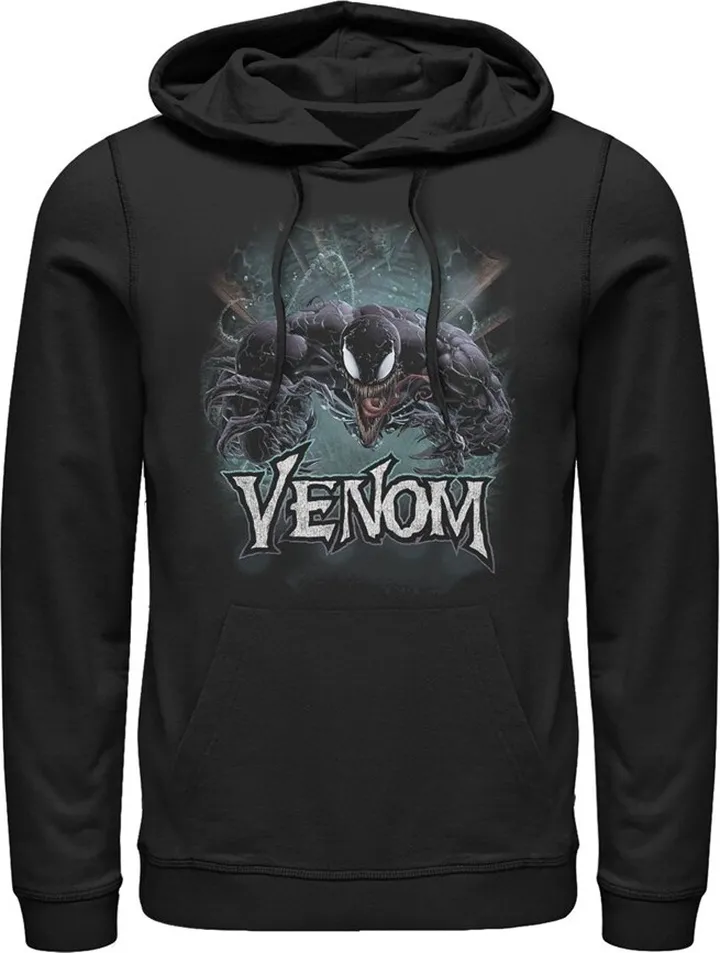 Men's Marvel Venom Jumps Pull Over Hoodie - Black - Medium