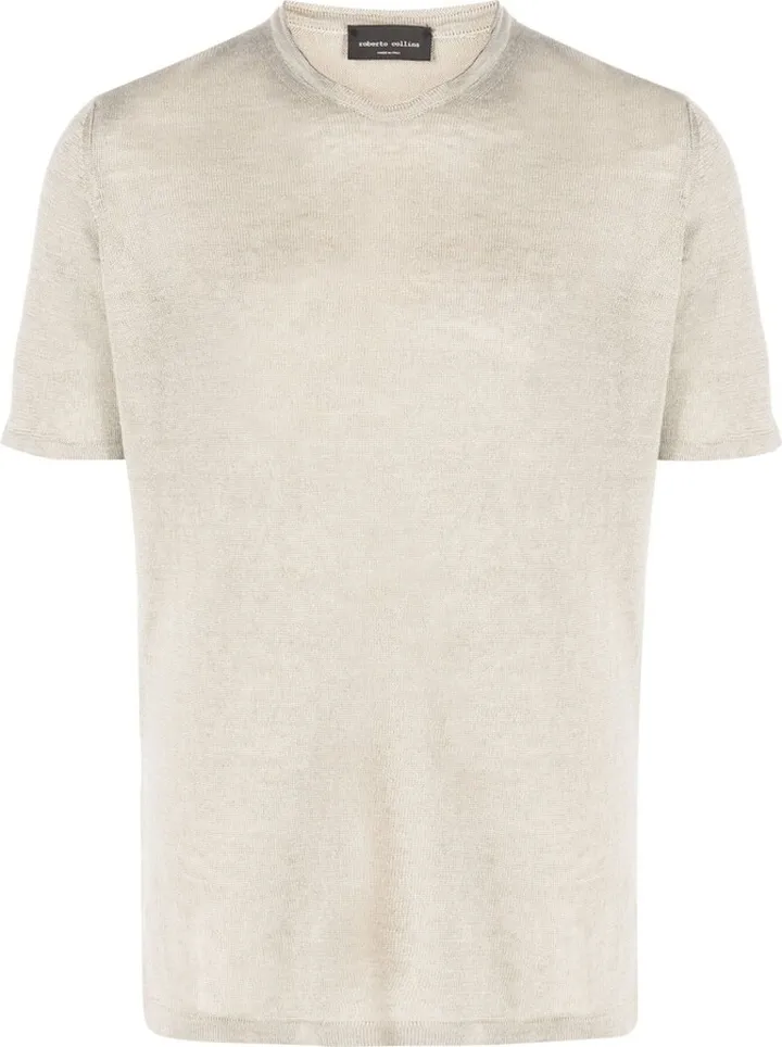 linen crew neck T-shirt