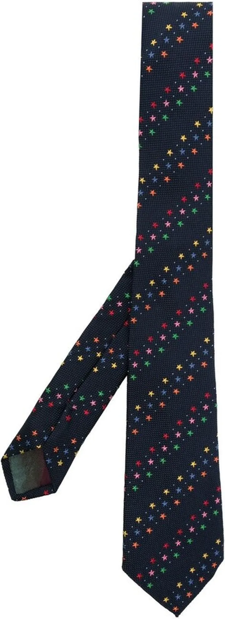 Silk Embroidered-Star Tie