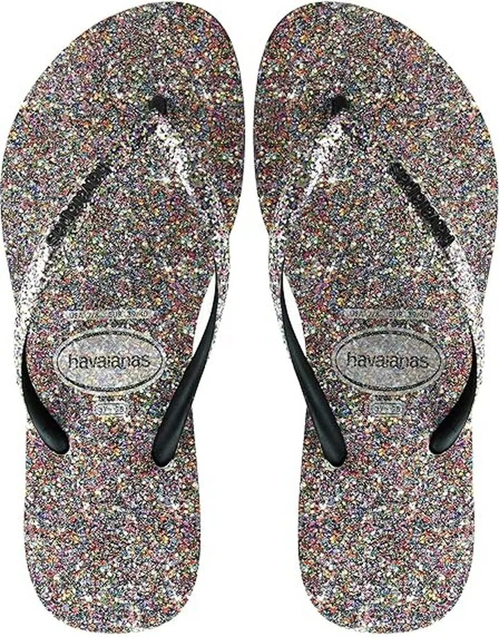 Havaianas Slim Carnaval Flip Flop Sandal (Black) Women's Shoes