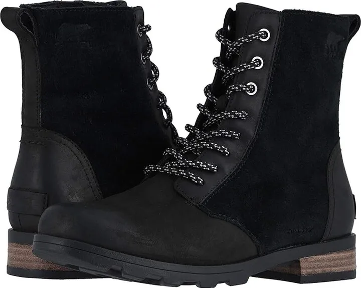 SOREL Emelie Short Lace (Black) Women's Lace-up Boots