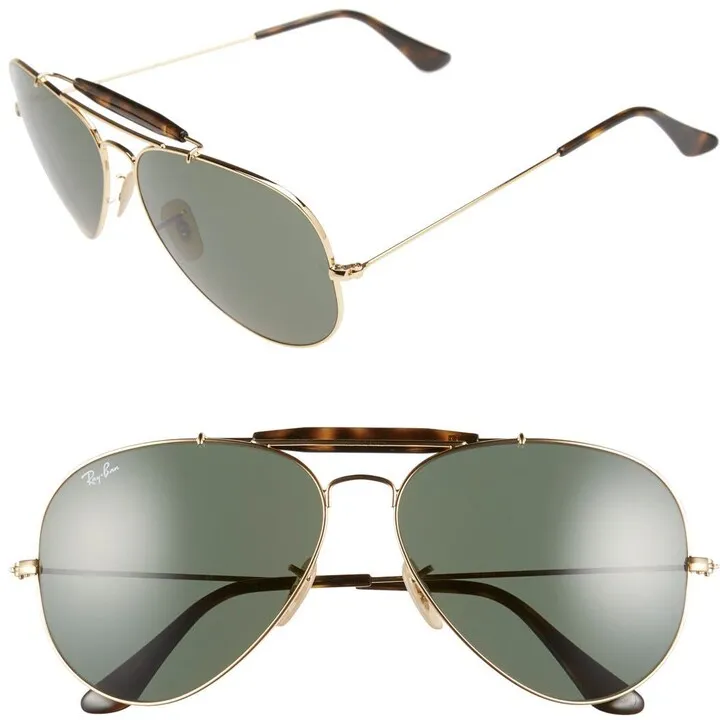 62mm Aviator Sunglasses