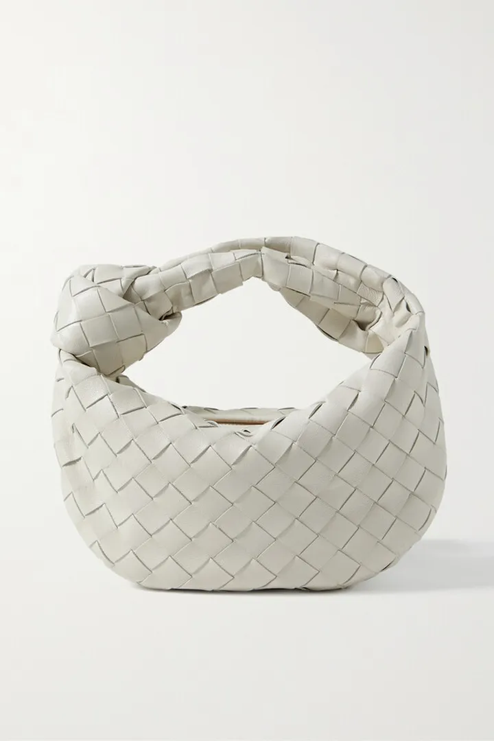 Bottega Veneta - Jodie Mini Knotted Intrecciato Leather Tote - White