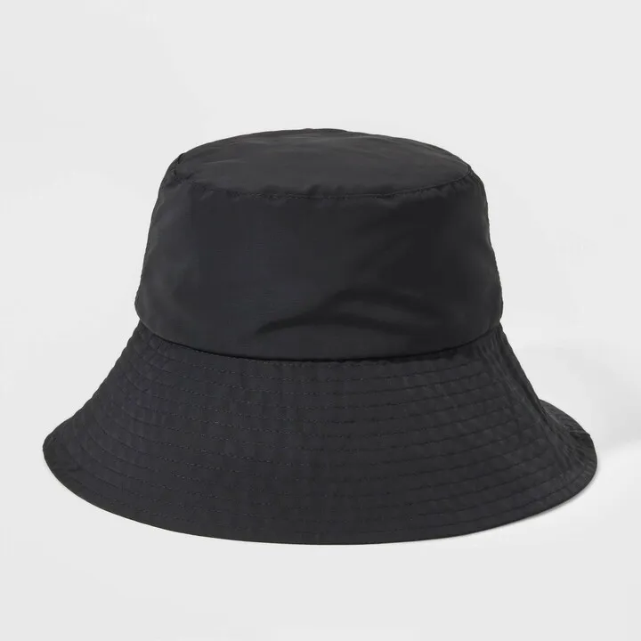 Women's Nylon Bucket Hat - Wild Fable™ Black
