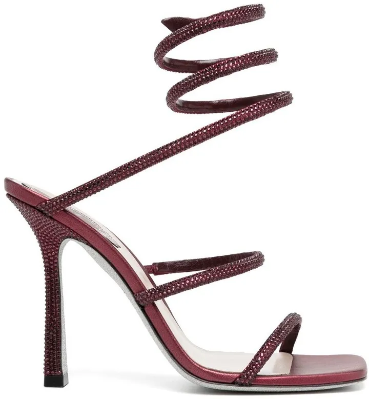 Cleo wraparound crystal-embellished 110mm pumps