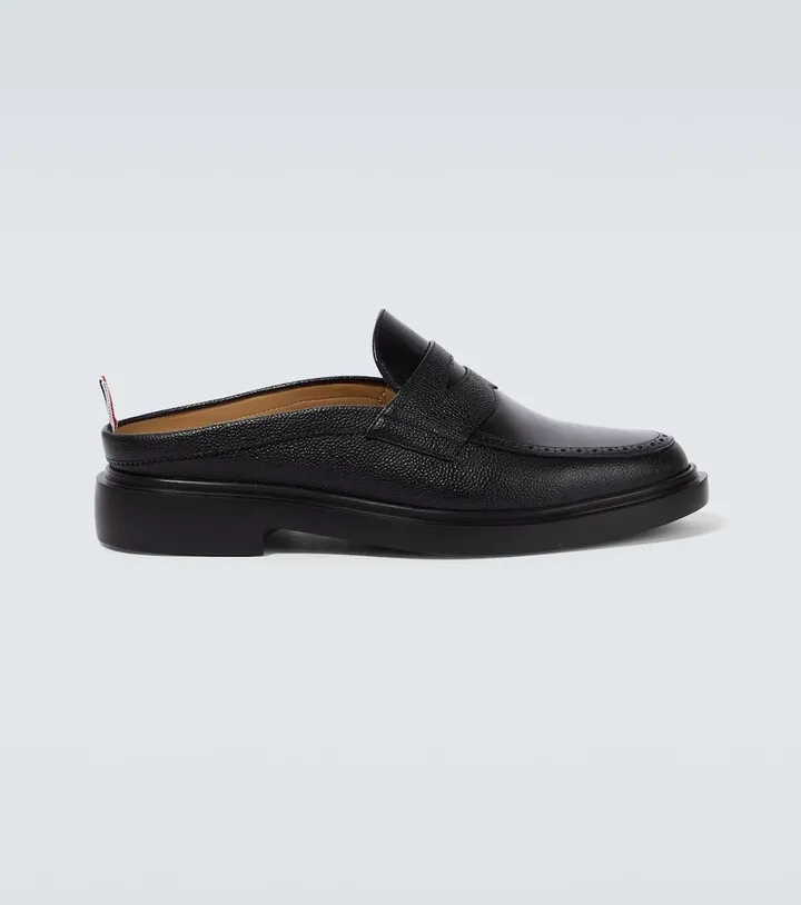 Leather slippers