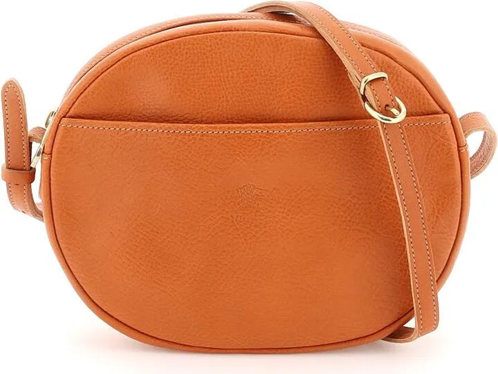 Grained Leather Crossbody Bag