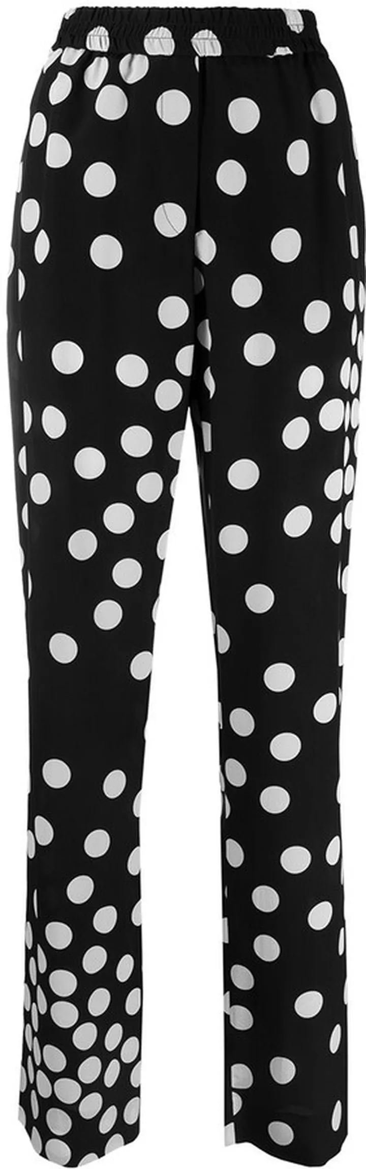 Polka-Dot Straight-Leg Trousers