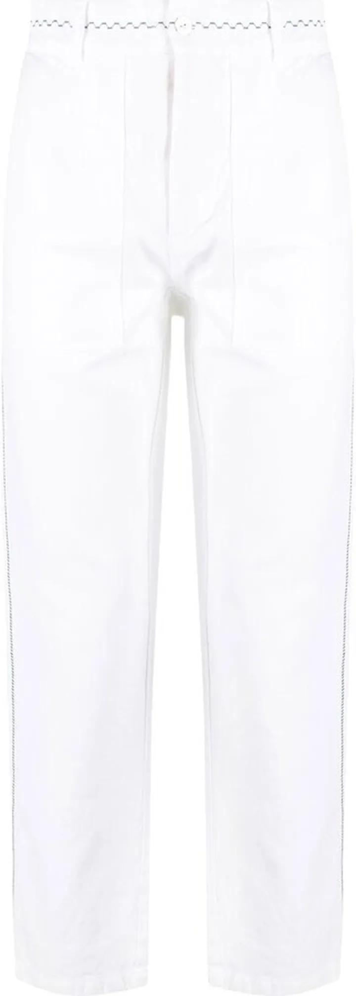 Embroidered Straight-Leg Trousers