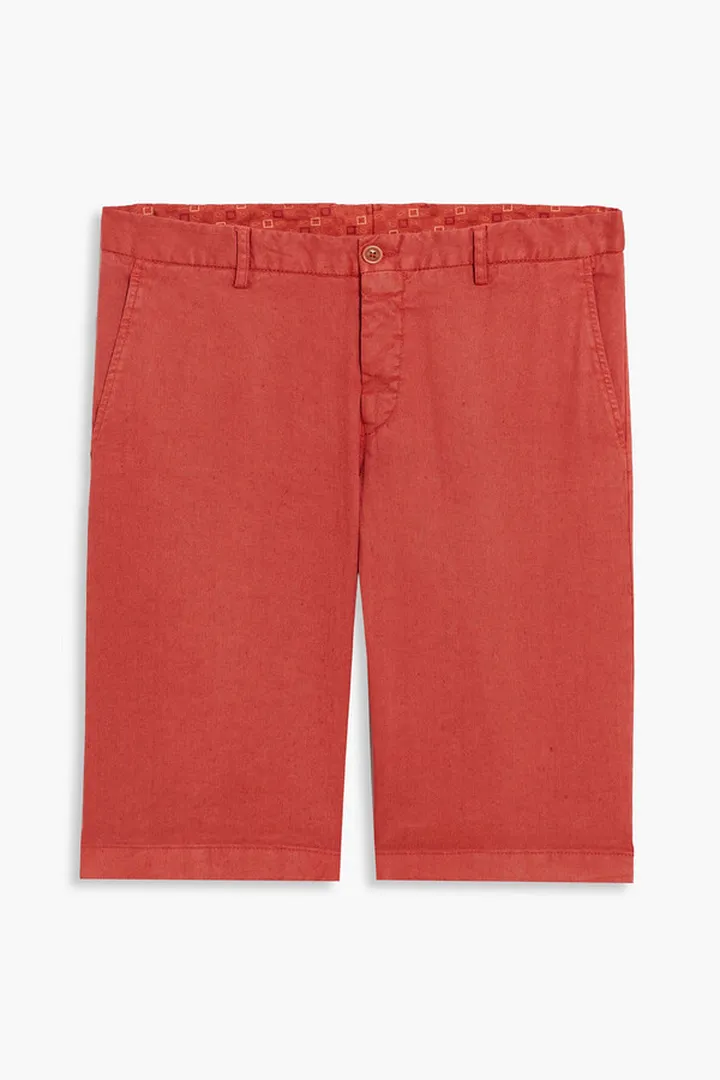 Cuba linen-blend twill shorts