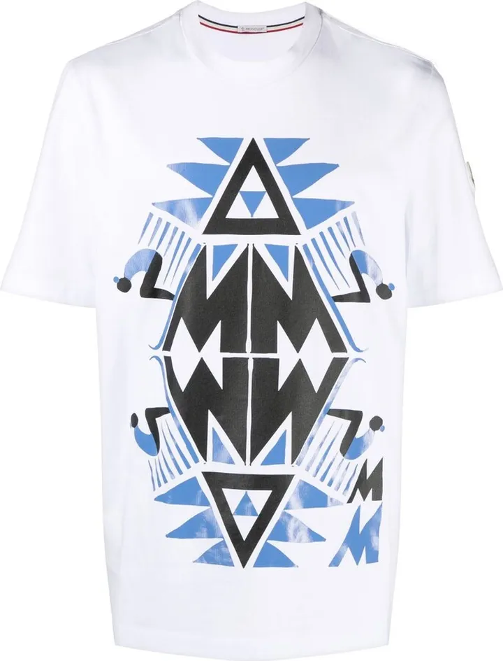 White Printed Cotton T-Shirt