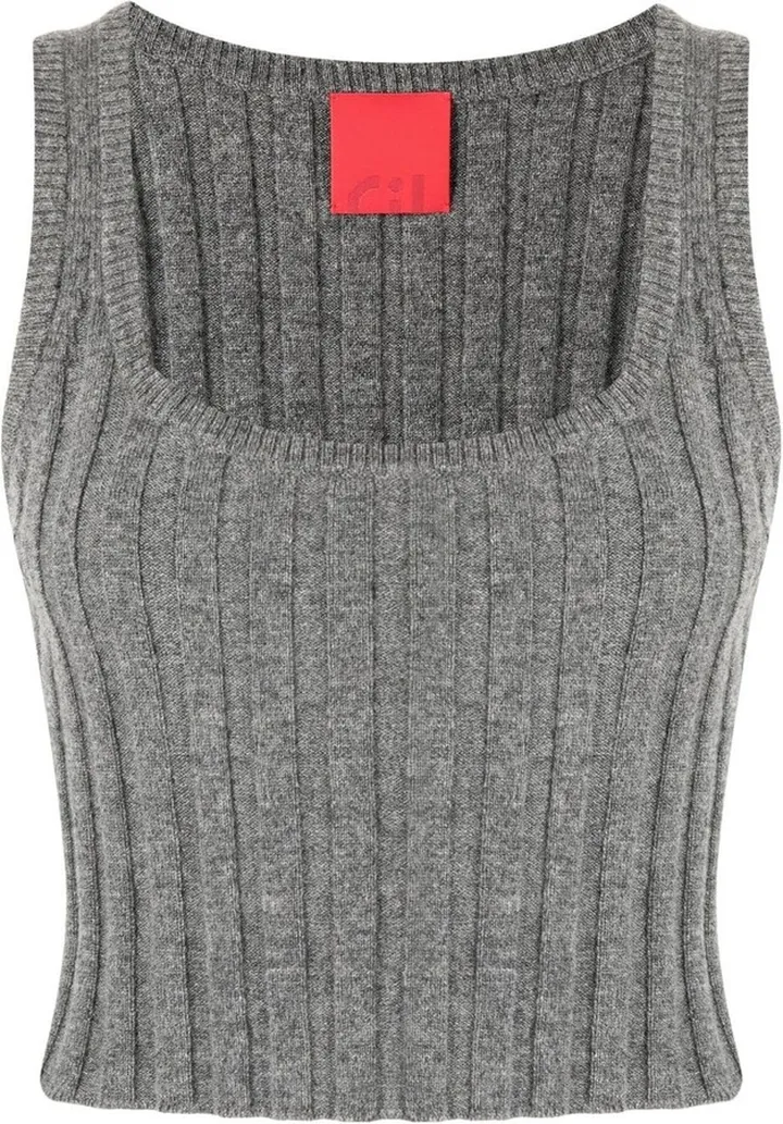 Orla cropped knitted top