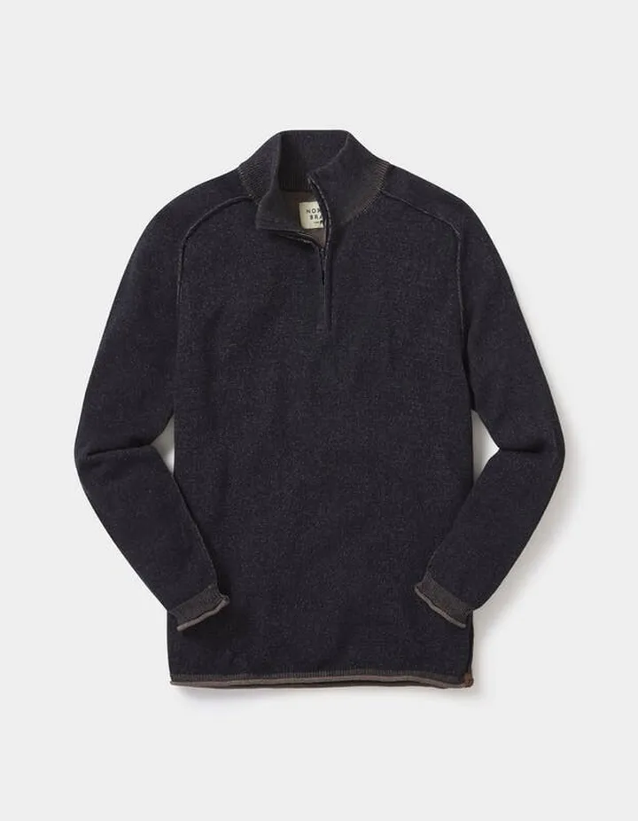 The Normal Brand Jimmy Quarter Zip Sweater - Blue