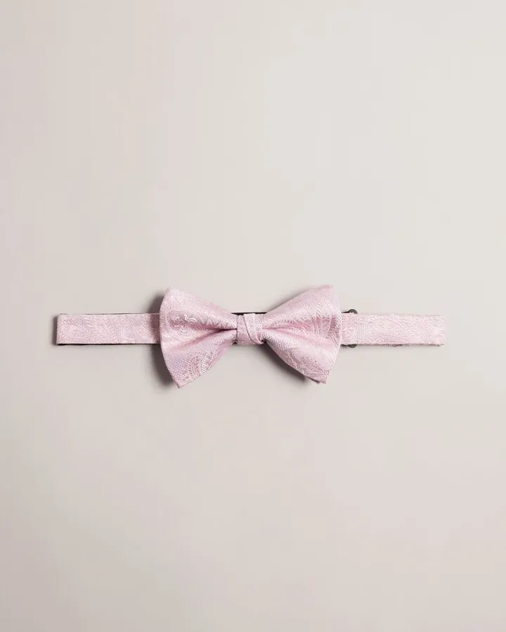 Paisley Bow Tie in Dusky Pink