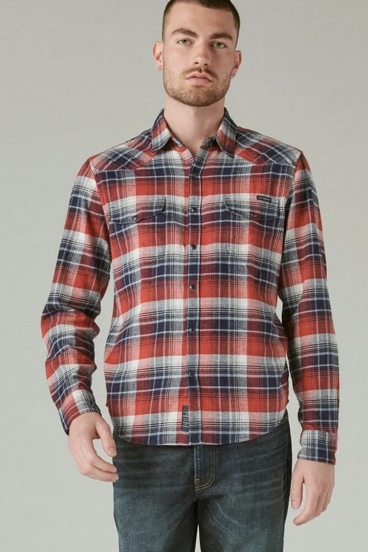 Plaid Western Long Sleeve Shirt