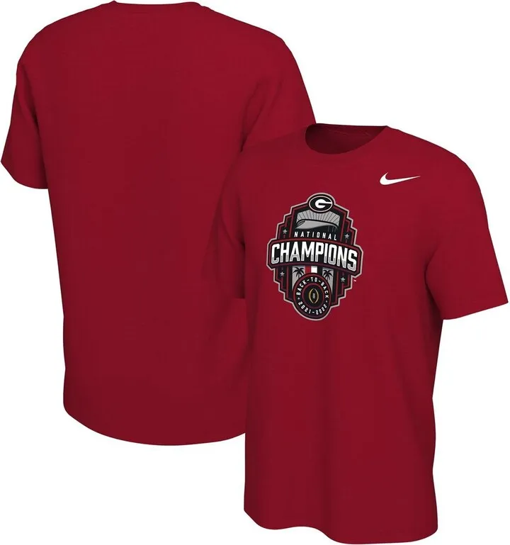 Men's Nike Red Georgia Bulldogs College Football Playoff 2022 National Champions Logo T-shirt