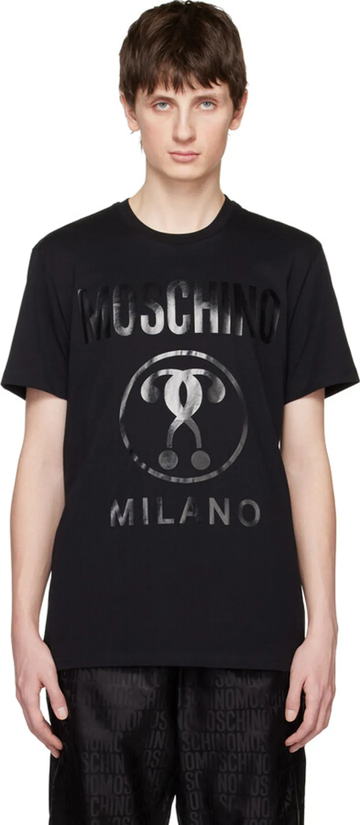 Moschino Black Double Question Mark T-Shirt