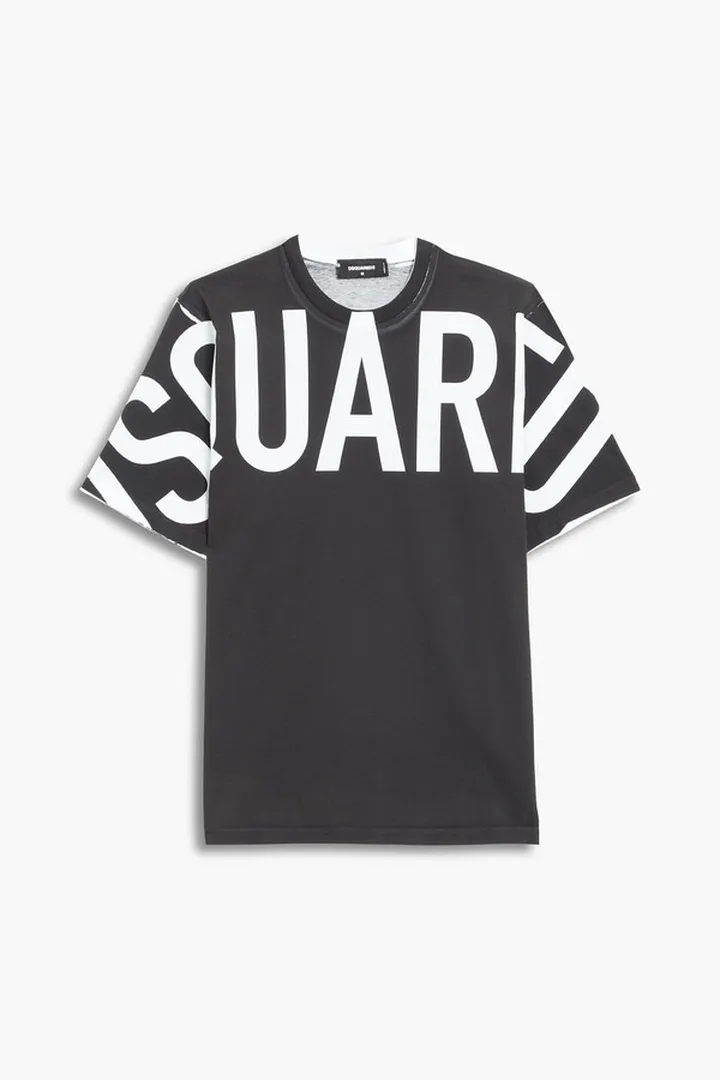 Printed cotton-jersey T-shirt