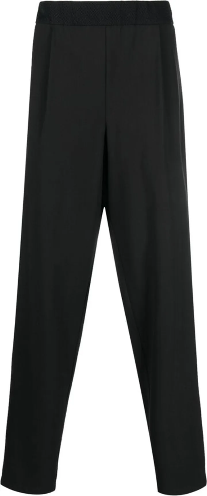 Pleat-Detail Tapered Trousers