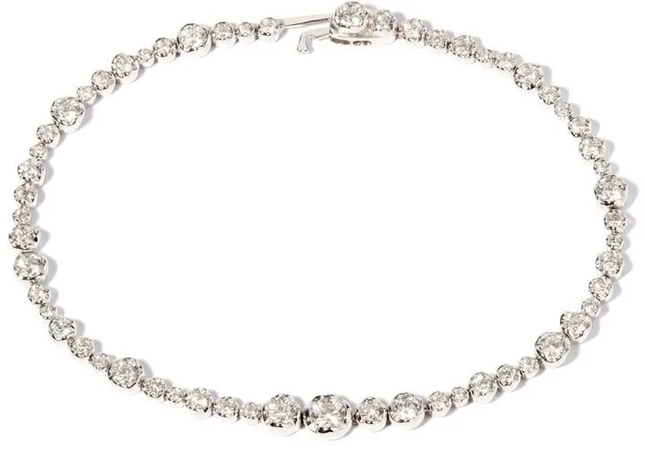 18kt white gold Marguerite diamond bracelet