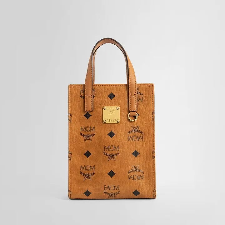 Mcm Woman Brown Tote Bags