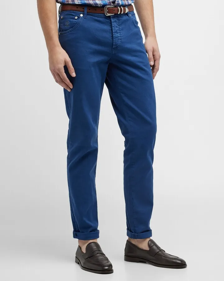 Men's Slim Fit Cotton-Stretch 5-Pocket Pants