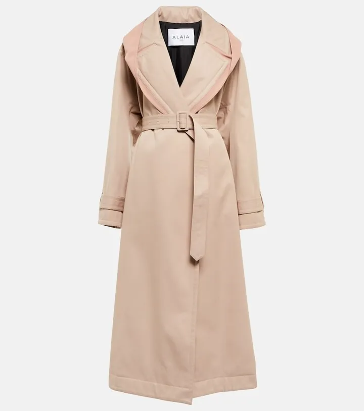 Hooded trench coat